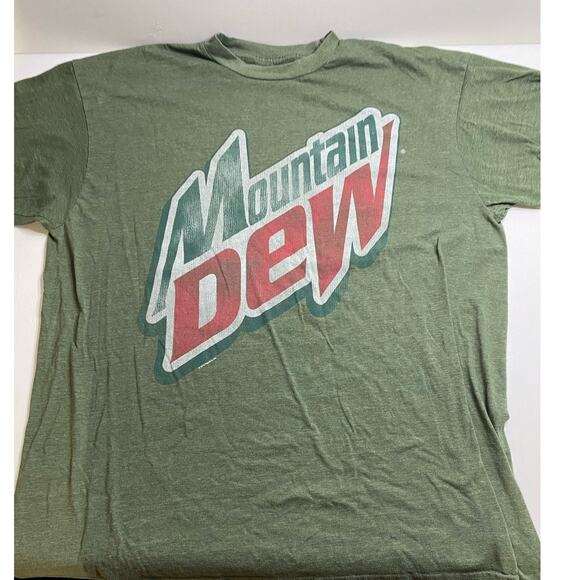 Vintage Mountain Dew T-Shirt Savvy Green Size 2XLT 2015 Pepsi co. - Picture 1 of 5